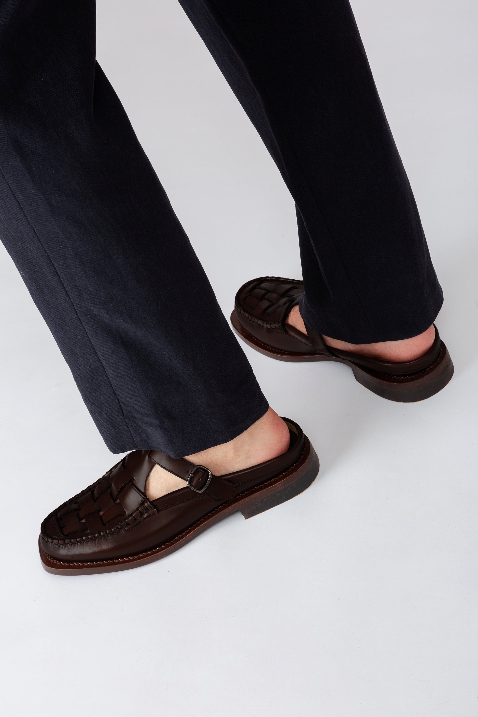 BONELL - Woven T-bar Mule Loafer - Hereu US