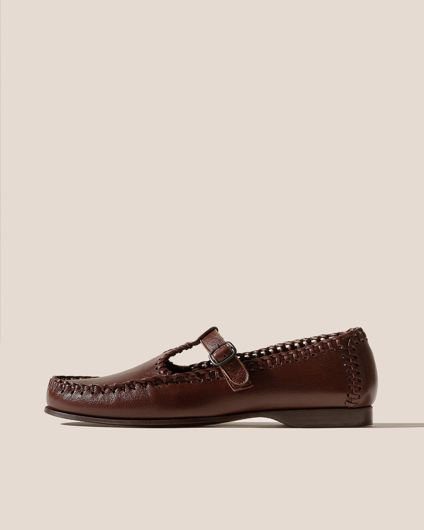 ALCOVER SUPPLE SHINY - Braided Seams T-bar Loafer - Hereu US