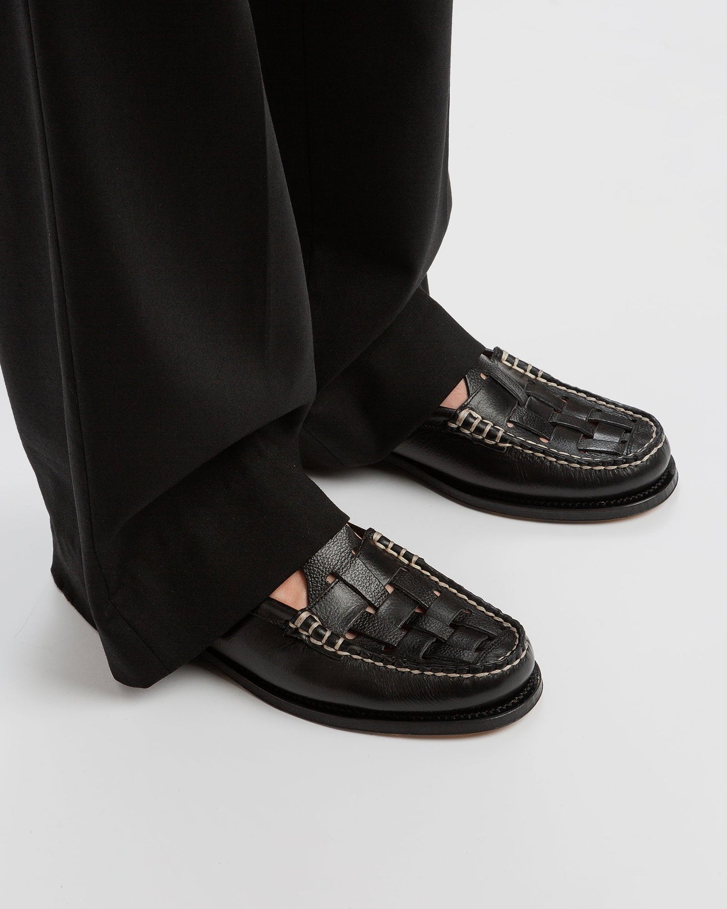 FERRIOL MULE - Woven T-bar Mule Loafer - Hereu near me