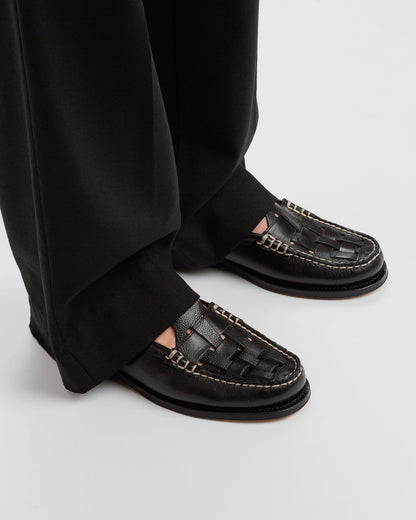 FERRIOL MULE - Woven T-bar Mule Loafer - Hereu near me