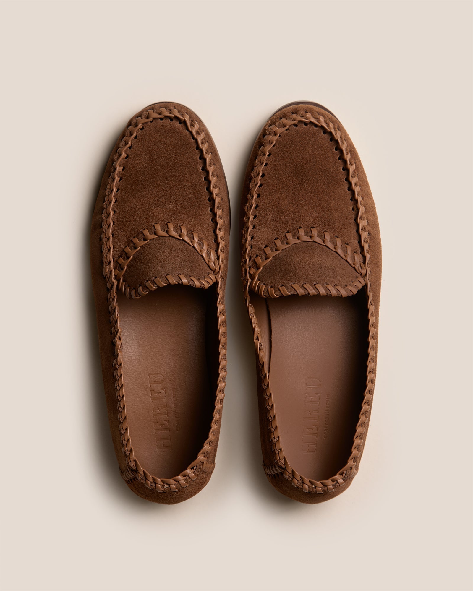 SASTRE SUEDE - Braided Seams Slip-on Loafer - Hereu on sale