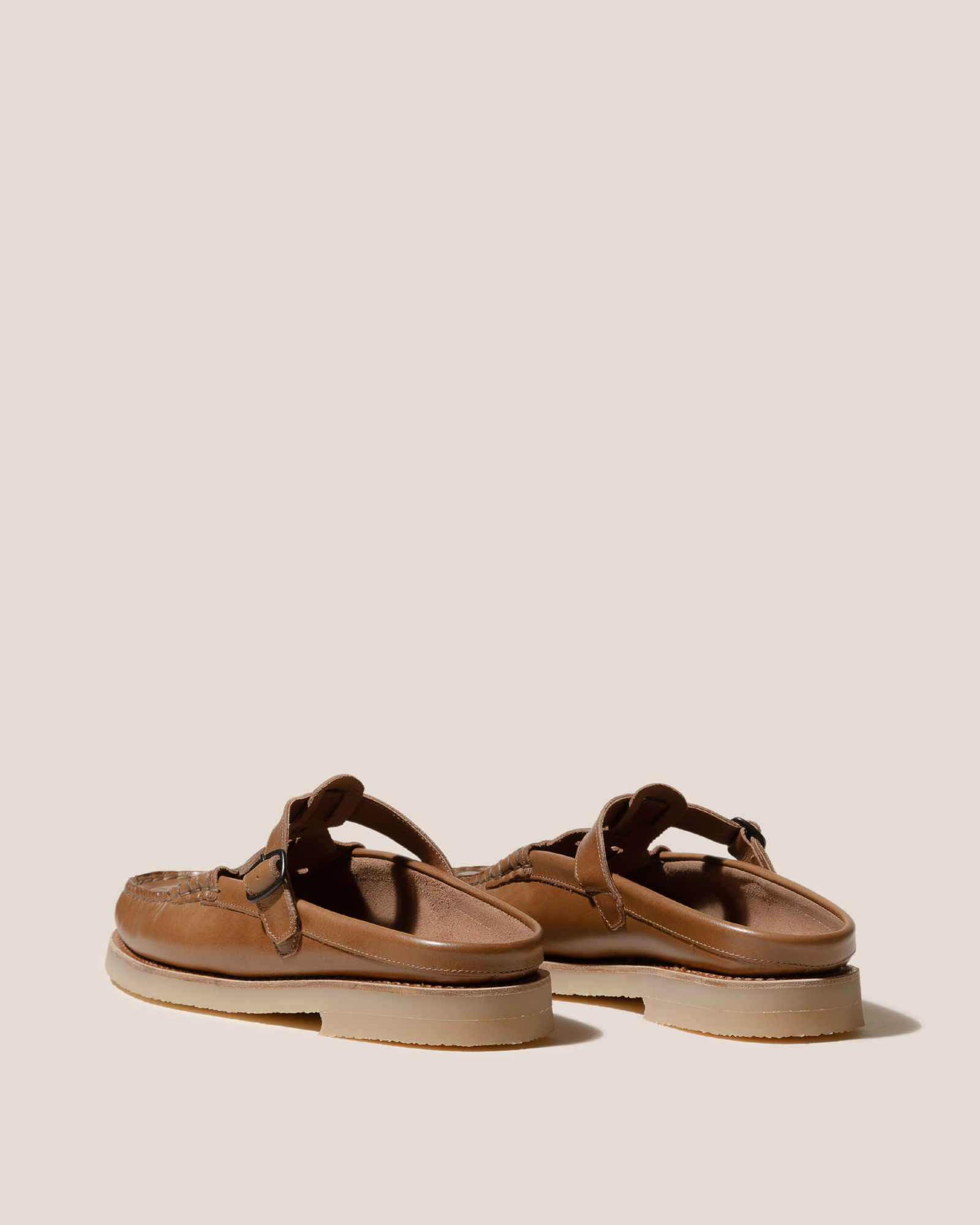 FERRIOL MULE RUBBER VEG TAN - Woven T-bar Mule Loafer - Hereu near me