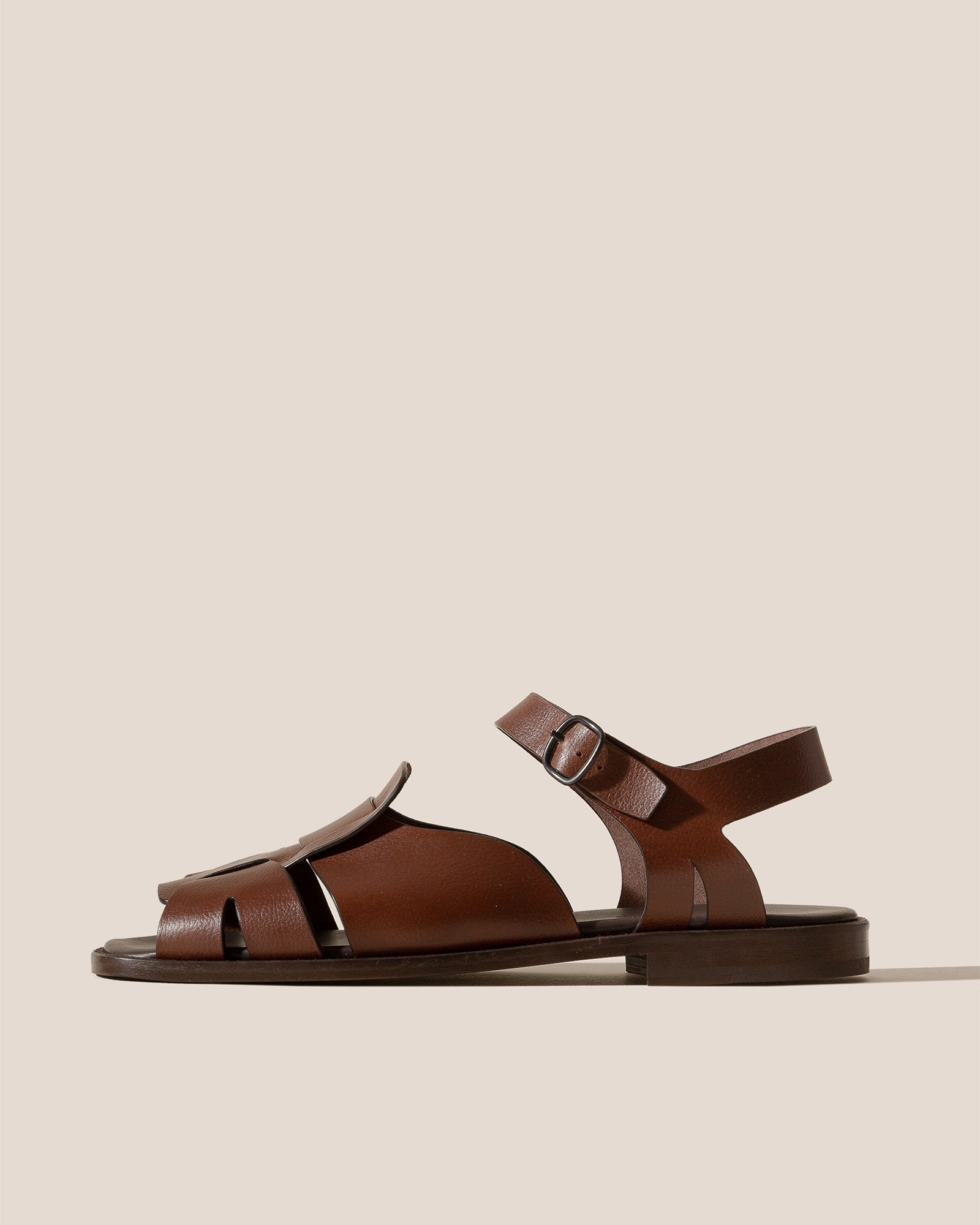 ROCA GRAINY VEG TAN - Square-toe Fisherman Sandal - Hereu outlet