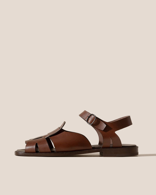 ROCA GRAINY VEG TAN - Square-toe Fisherman Sandal - Hereu outlet