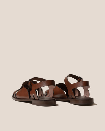 ROCA GRAINY VEG TAN - Square-toe Fisherman Sandal - Hereu outlet