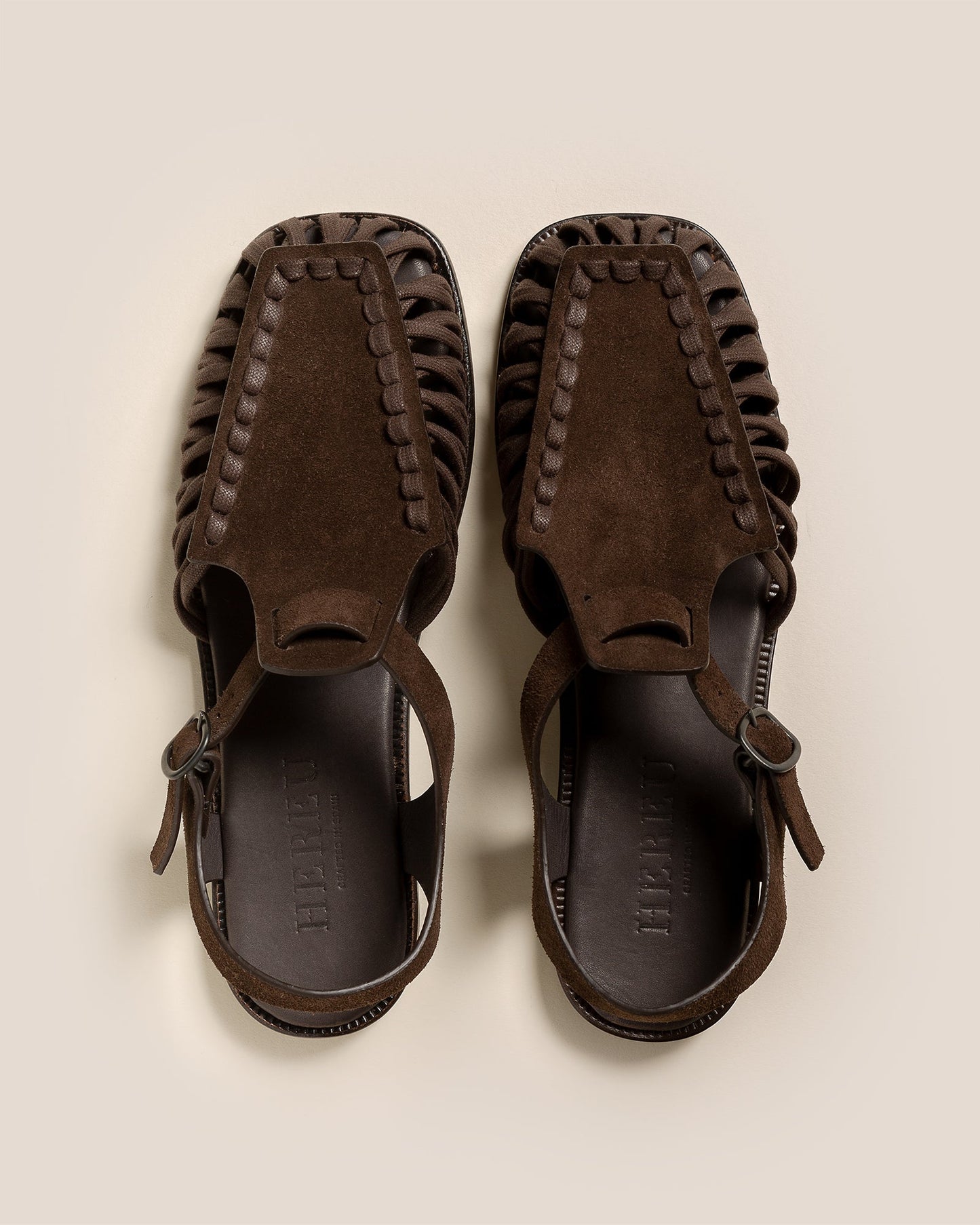 ALARO SUEDE - Square-Toe T-bar Sandal - Hereu outlet
