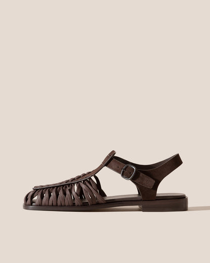 ALARO SUEDE - Square-Toe T-bar Sandal - Hereu outlet