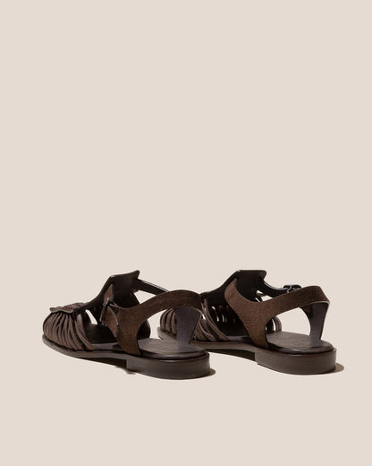 ALARO SUEDE - Square-Toe T-bar Sandal - Hereu outlet