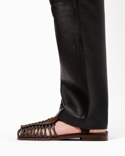 ALARO SUEDE - Square-Toe T-bar Sandal - Hereu outlet