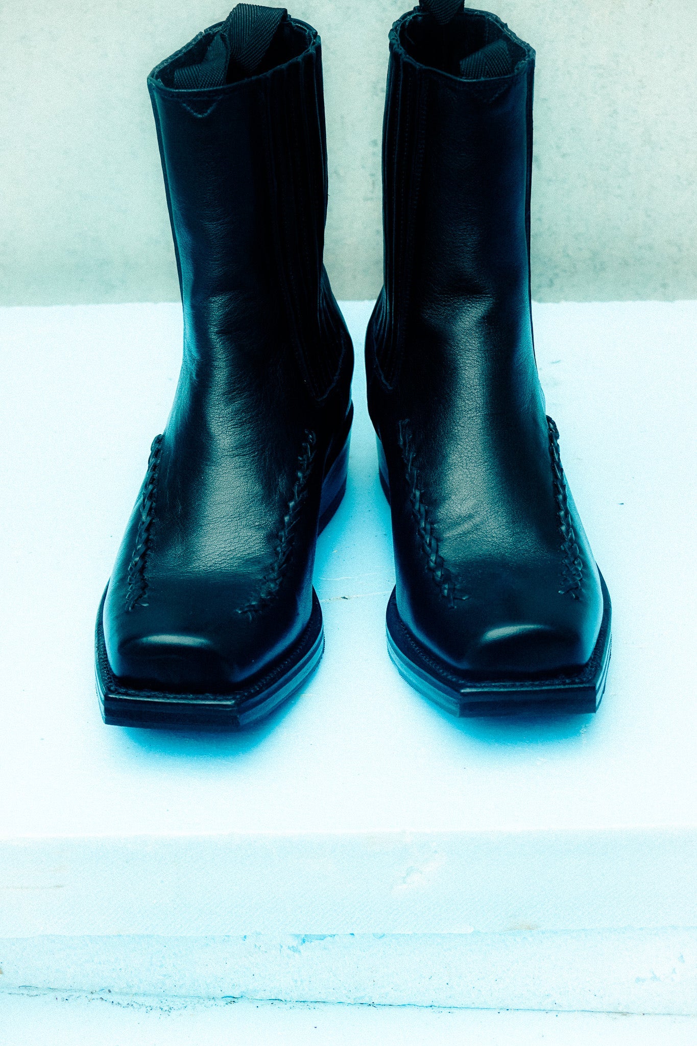 AGULLA - Square-Toe Braided Detail Chelsea Boot - Hereu online