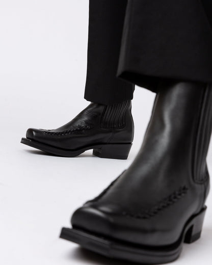 AGULLA - Square-Toe Braided Detail Chelsea Boot - Hereu online