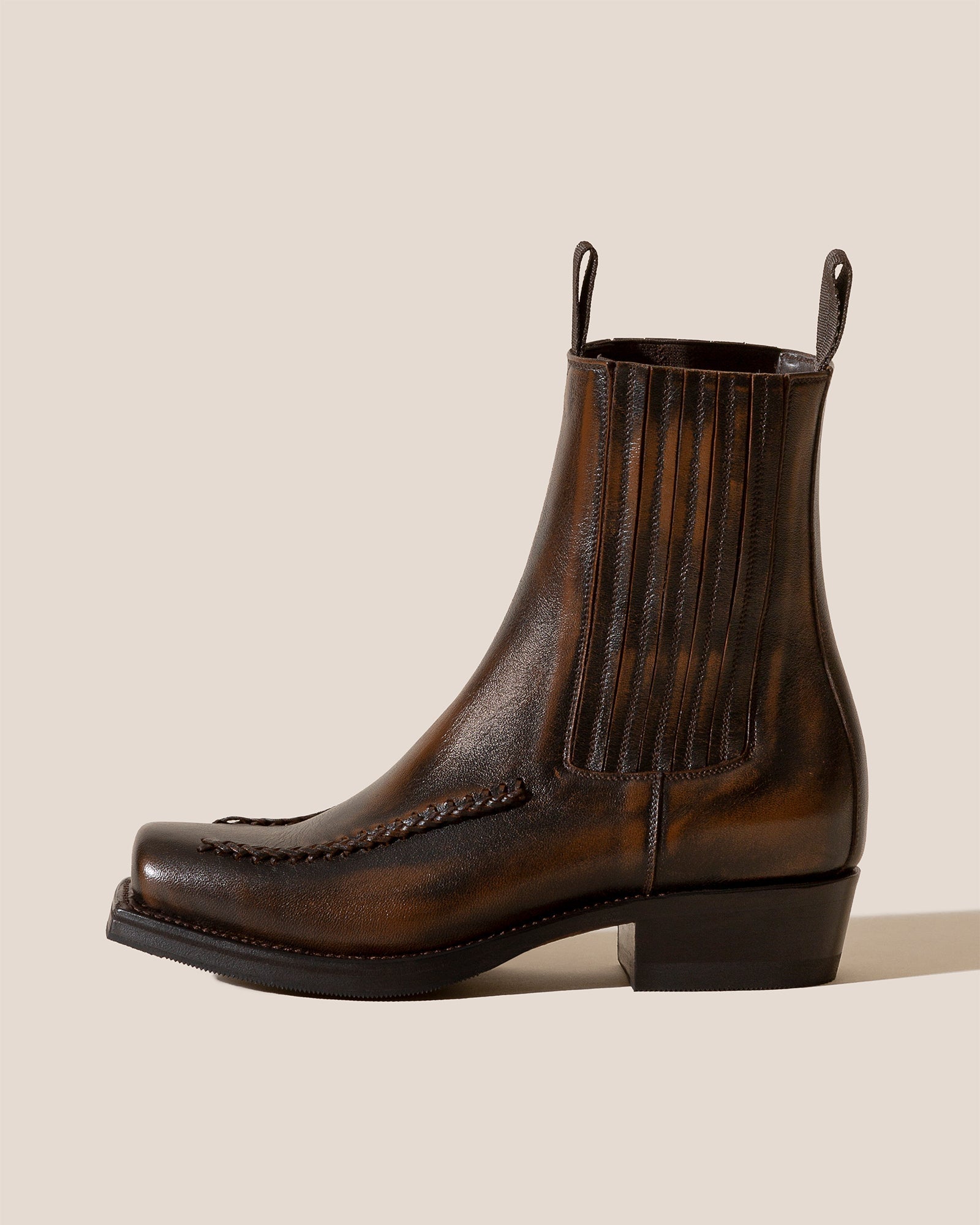 AGULLA - Square-Toe Braided Detail Chelsea Boot - Hereu US