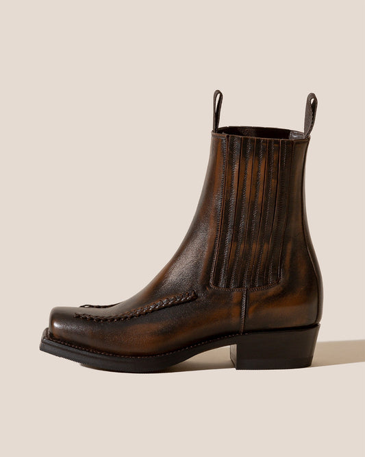 AGULLA - Square-Toe Braided Detail Chelsea Boot - Hereu US