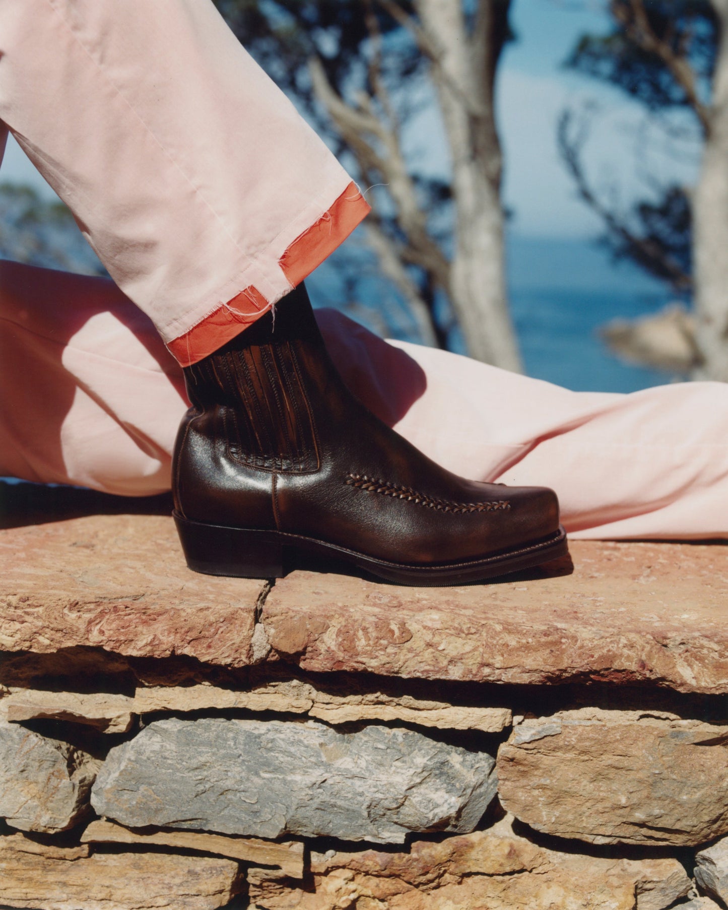 AGULLA - Square-Toe Braided Detail Chelsea Boot - Hereu US