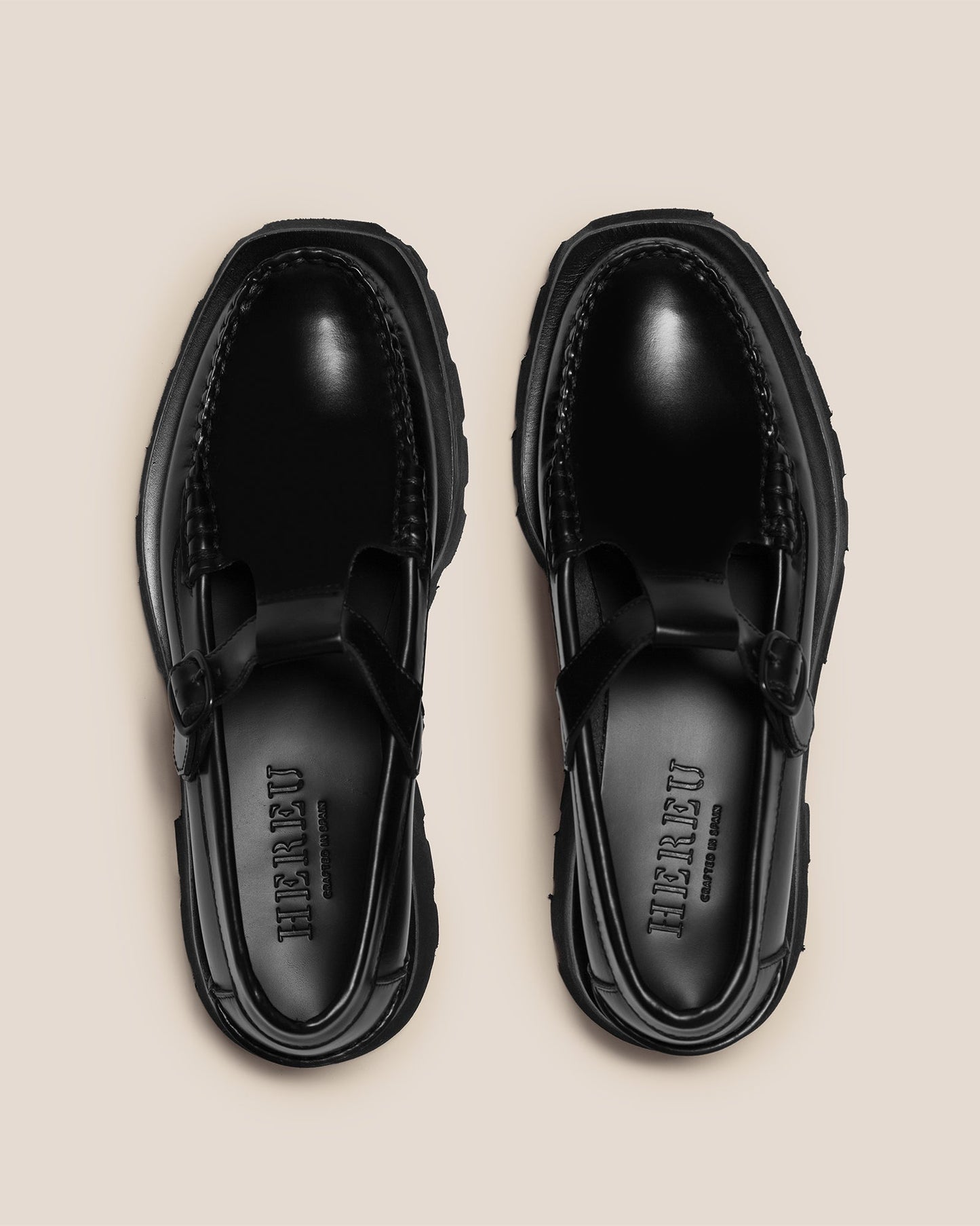 ALBER SPORT - Tread Sole T-Bar Loafer - Hereu sale