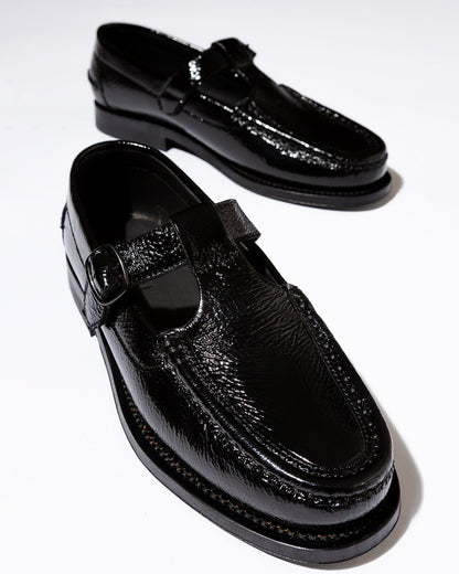 ALBER CRINKLED GLOSSY - T-bar Loafer - Hereu near me