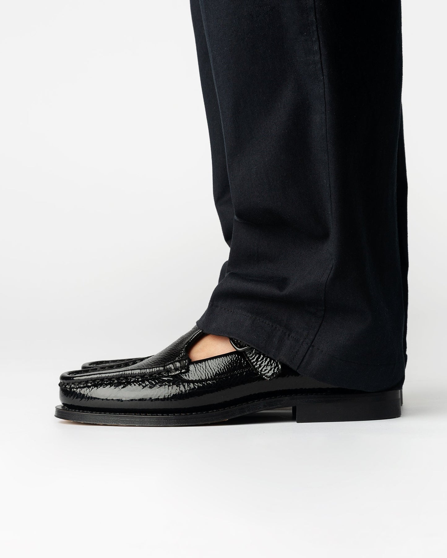 ALBER CRINKLED GLOSSY - T-bar Loafer - Hereu near me