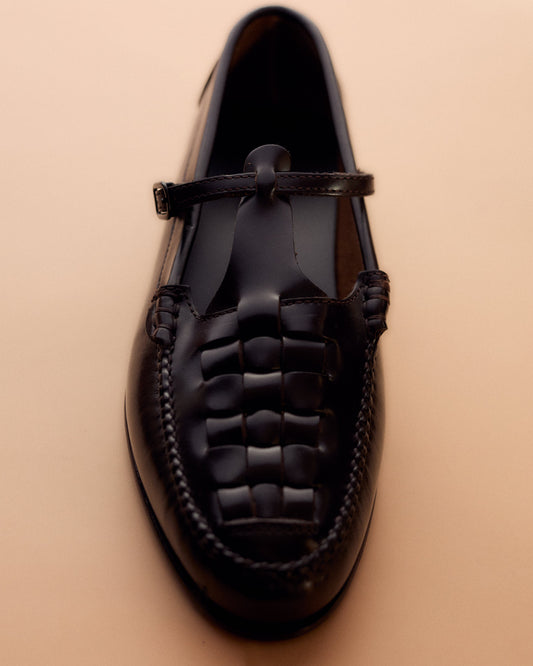 MAQUEDA - Interwoven T-Bar Loafer - Hereu sale