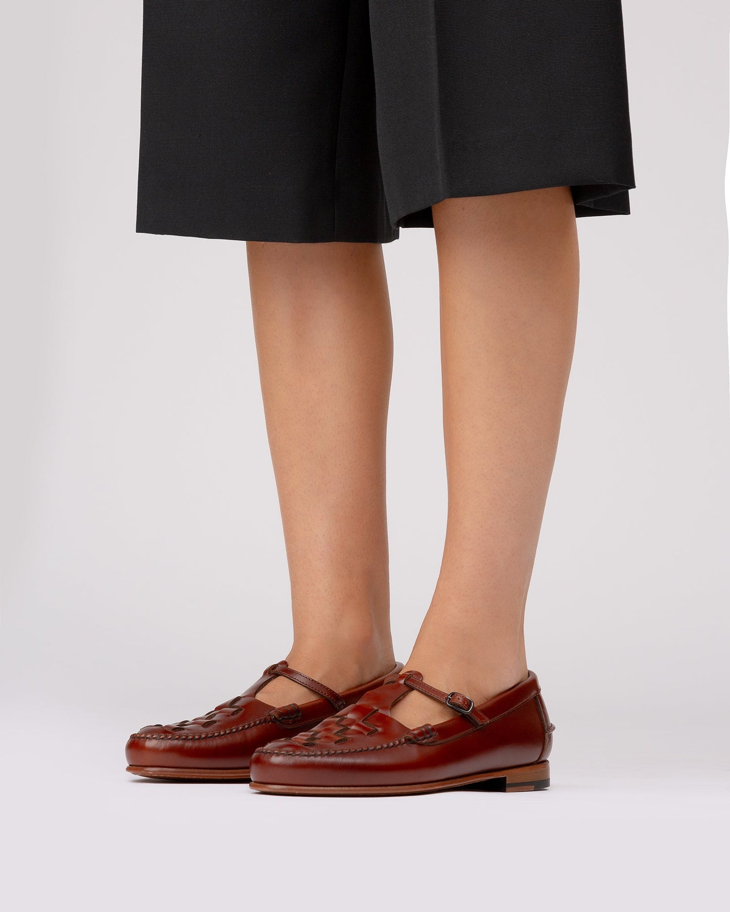 MAQUEDA - Interwoven T-Bar Loafer - Hereu sale