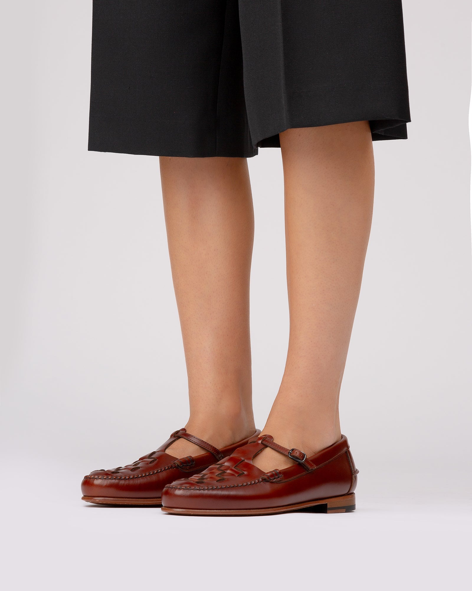 MAQUEDA - Interwoven T-Bar Loafer - Hereu sale