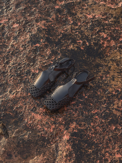REIXA - Woven T-bar Sandal - Hereu on sale