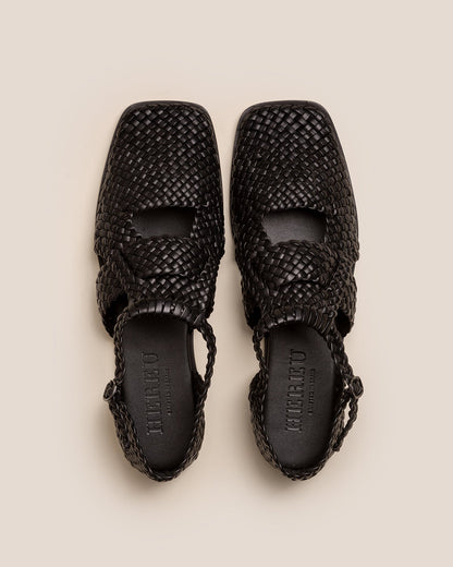 SERRA - Woven T-Bar Sandal - Hereu near me