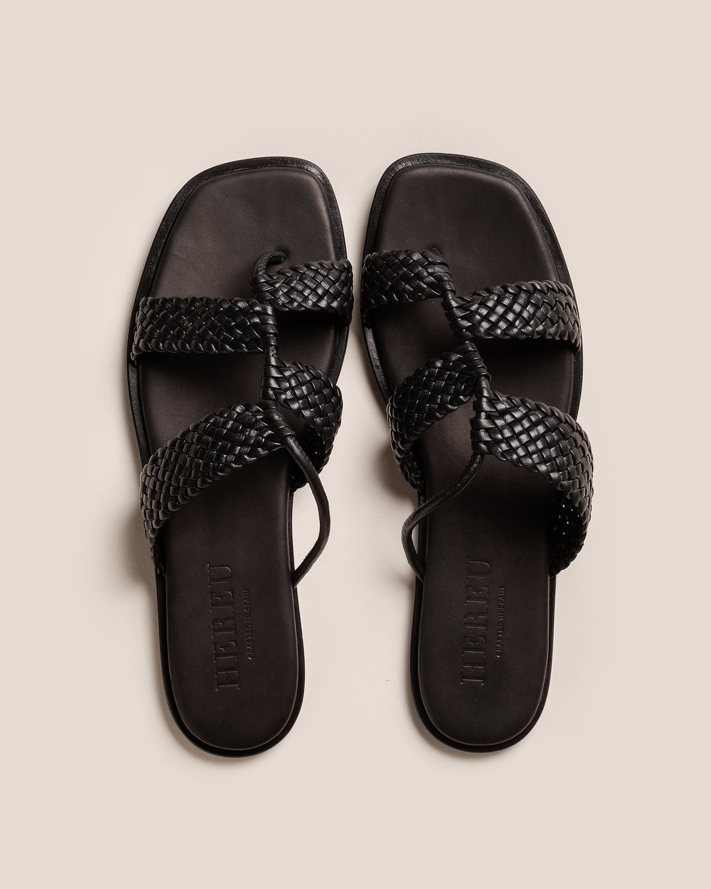LINA WOVEN - Strappy Toe-Post Sandal - Hereu on sale