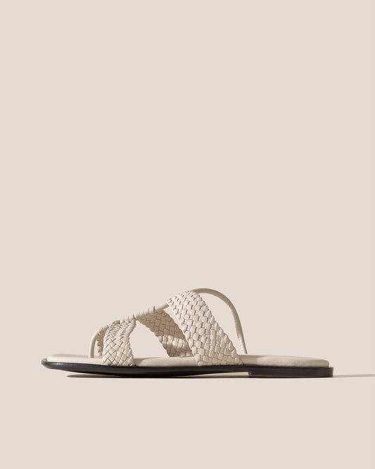 LINA WOVEN - Strappy Toe-Post Sandal - Hereu discount