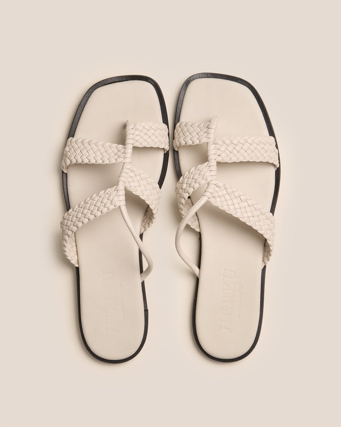 LINA WOVEN - Strappy Toe-Post Sandal - Hereu discount