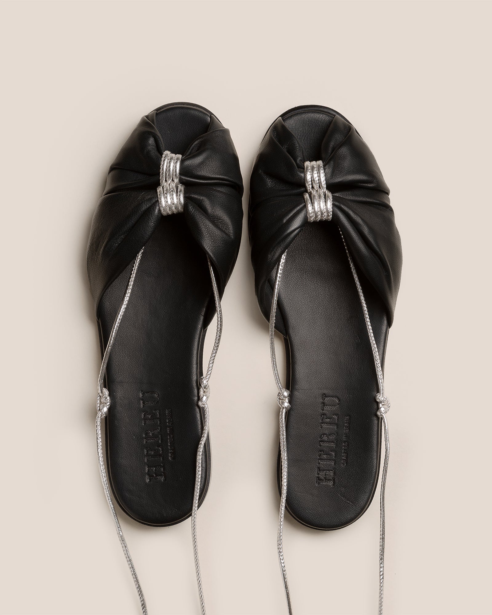 NUAT - Ruched Lace-up Sandal - Hereu online