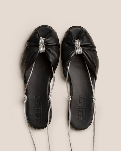 NUAT - Ruched Lace-up Sandal - Hereu online