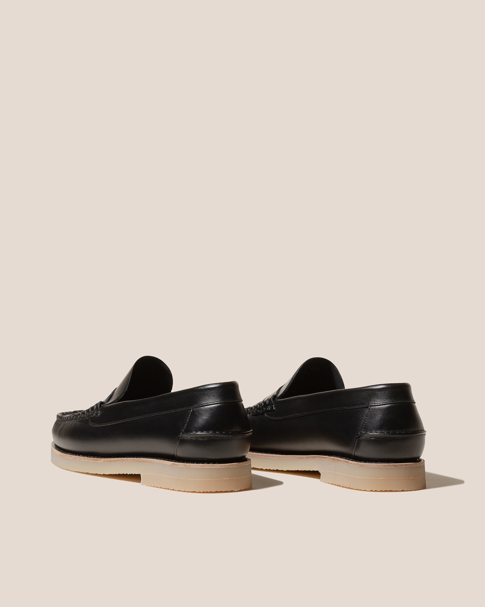 NOMBELA RUBBER VEG TAN - Interwoven Detail Slip-On Loafer - Hereu sale