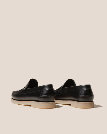 NOMBELA RUBBER VEG TAN - Interwoven Detail Slip-On Loafer - Hereu sale